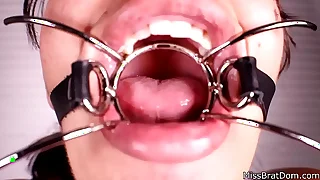 Frowardness Fetish Gagged coupled with Closeup